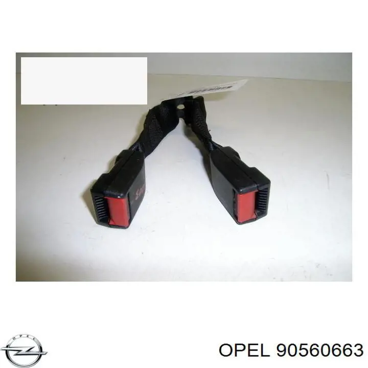 90560663 Opel palanca del cinturon de seguridad trasero derecho