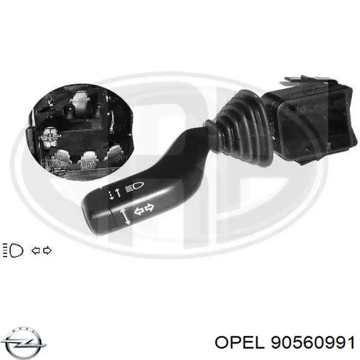 Conmutador izquierdo de la columna de dirección 90560991 Opel