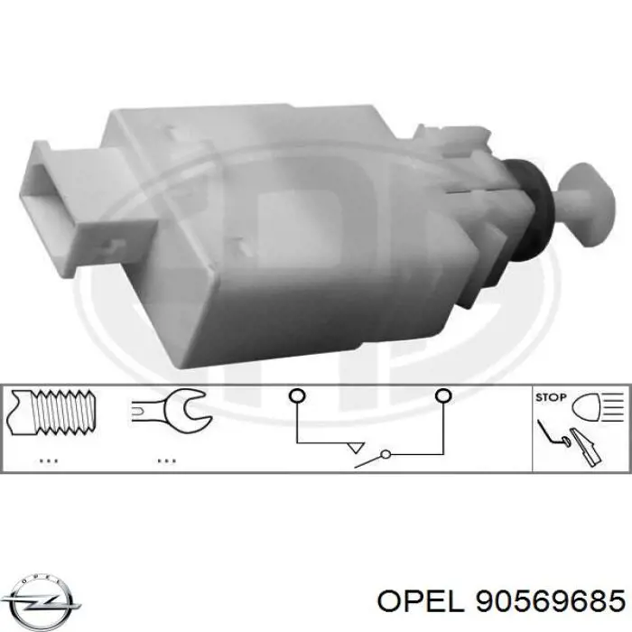 90569685 Opel interruptor luz de freno