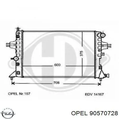 Água radiador Opel 90570728 precio, desde 60,92 EUR