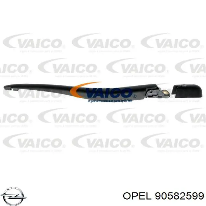 90582599 Opel brazo del limpiaparabrisas, lavado de parabrisas, luna trasera