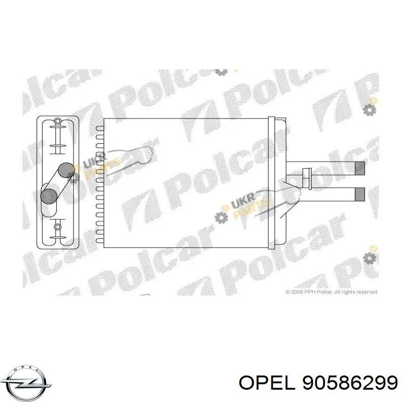 90586299 Opel radiador calefacción