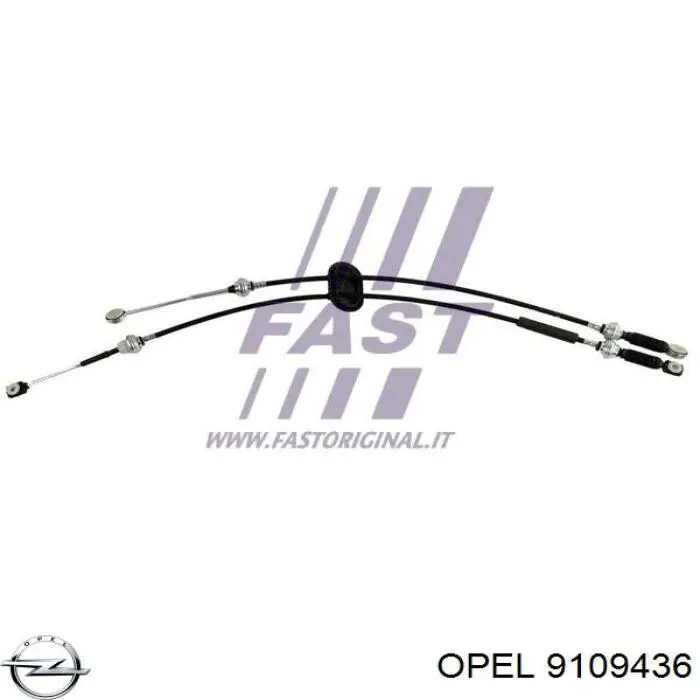 9109436 Opel cables de caja de cambios