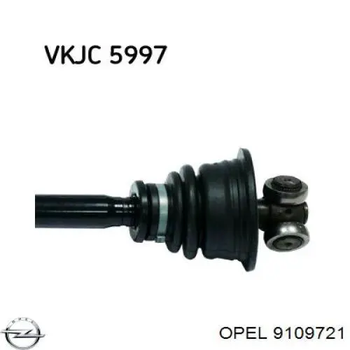 9109721 Opel árbol de transmisión delantero izquierdo