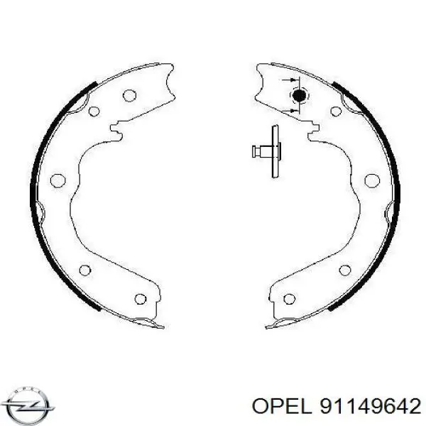 91149642 Opel juego de zapatas de frenos, freno de estacionamiento