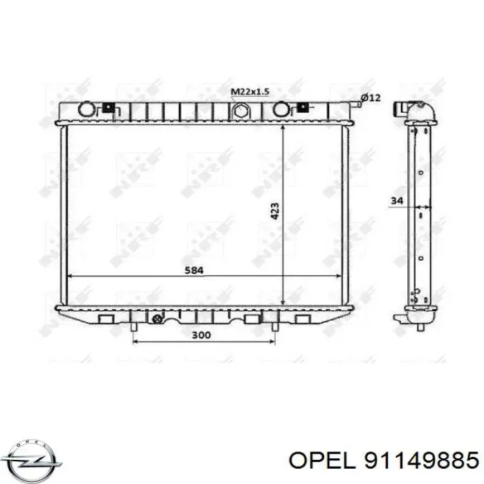 Água radiador Opel 91149885 precio, desde 98,74 EUR
