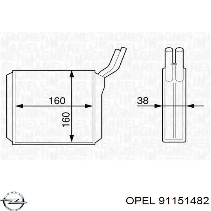 Radiador de calefacción Opel 91151482 precio, desde 48,12 EUR