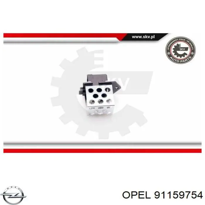 Regulador de velocidad del ventilador de refrigeración (unidad de control) Opel 91159754 precio, desde 17,21 EUR