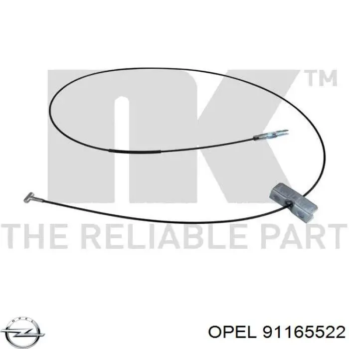 91165522 Opel cable de freno de mano intermedio