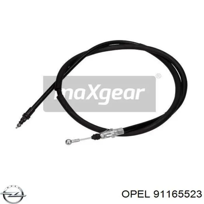 91165523 Opel cable de freno de mano trasero derecho