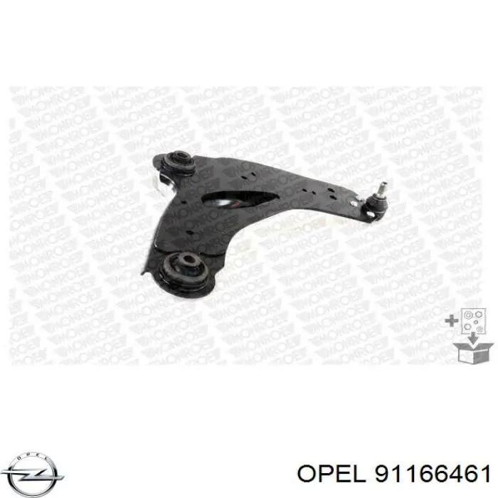 91166461 Opel barra oscilante, suspensión de ruedas delantera, inferior derecha