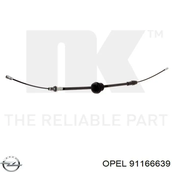91166639 Opel cable de freno de mano delantero