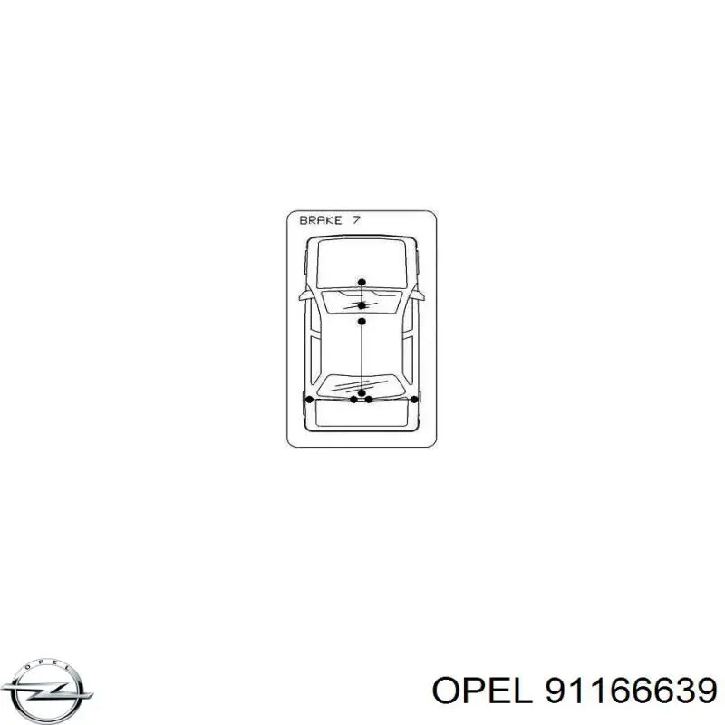 Comprar 91166639 Opel Cable de freno de estacionamiento delantero