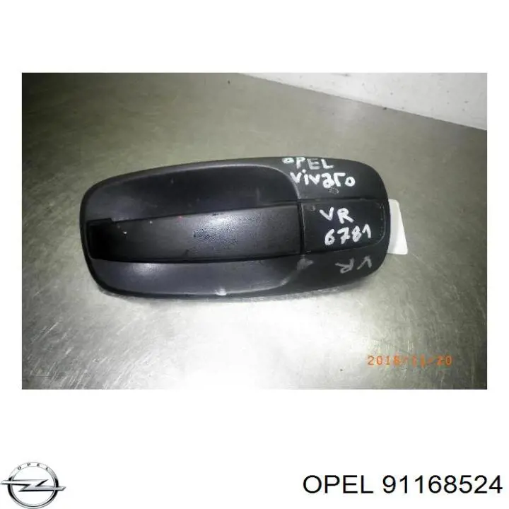 91168524 Opel tirador de puerta exterior delantero derecha