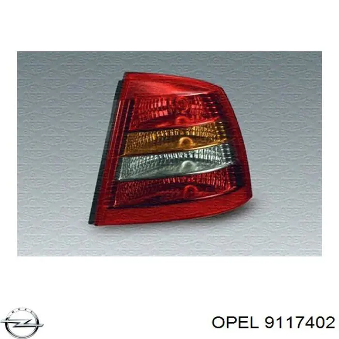 9117402 Opel piloto posterior izquierdo