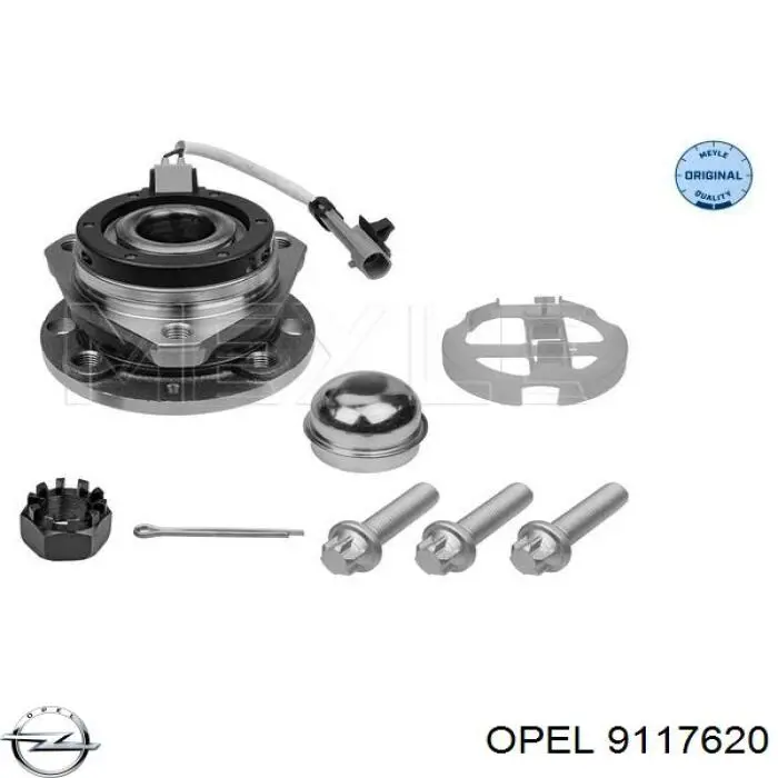 9117620 Opel cubo de rueda delantero