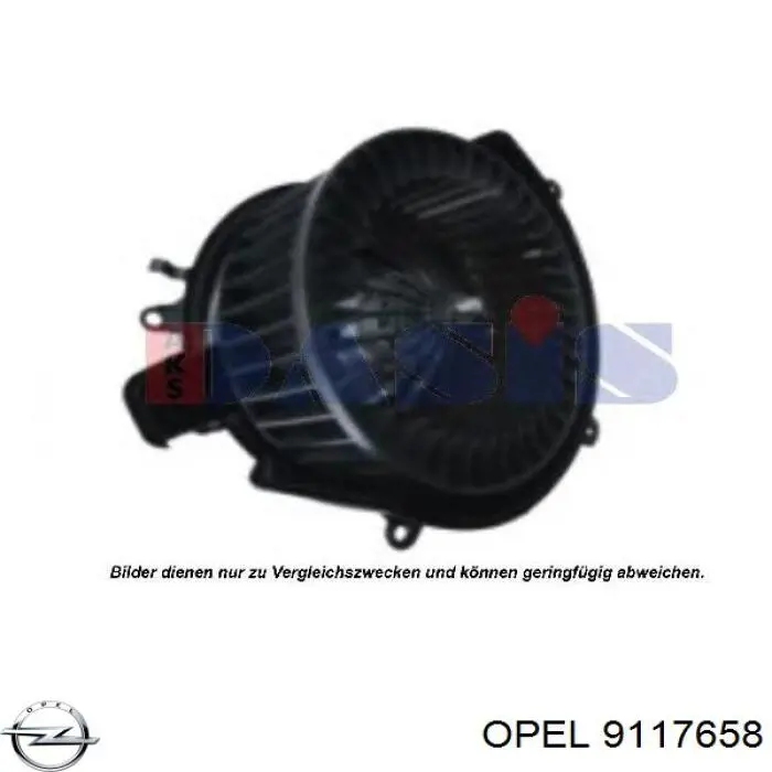 9117658 Opel motor eléctrico, ventilador habitáculo