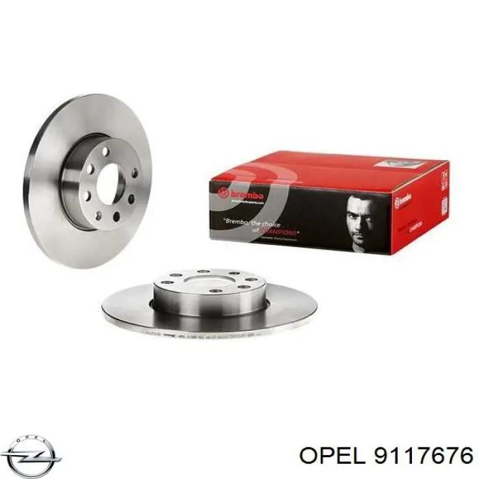 9117676 Opel disco de freno delantero