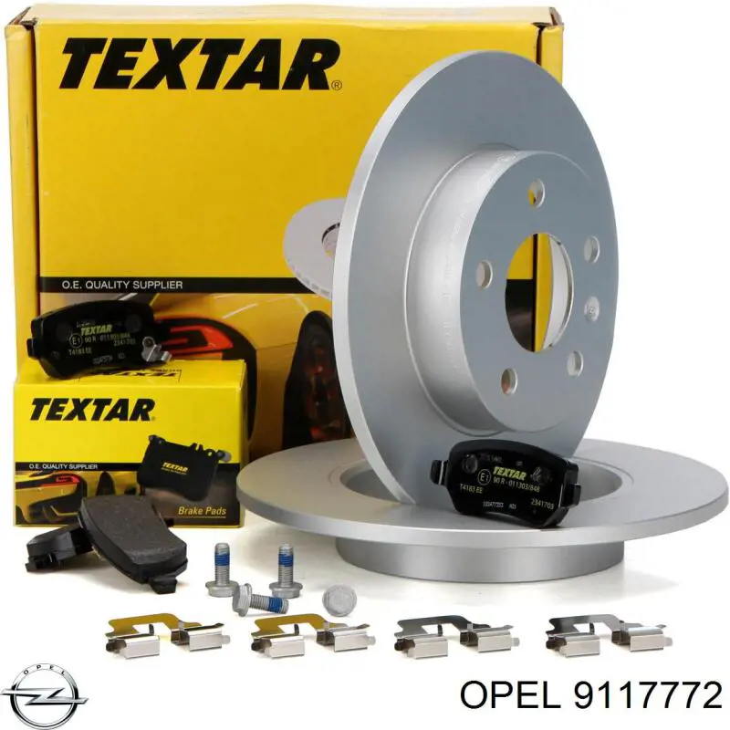 Disco de freno trasero 9117772 Opel