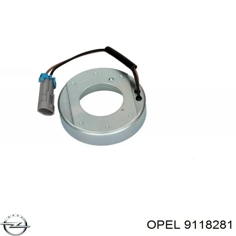 9118281 Opel acoplamiento magnético, compresor del aire acondicionado