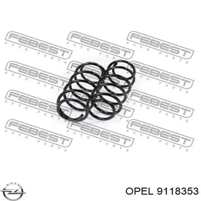 312854 Opel muelle de suspensión eje delantero