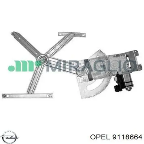 9118664 Opel mecanismo de elevalunas, puerta delantera izquierda