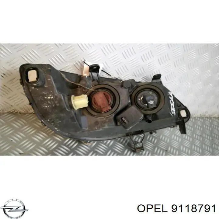 Faro izquierdo 9118791 Opel