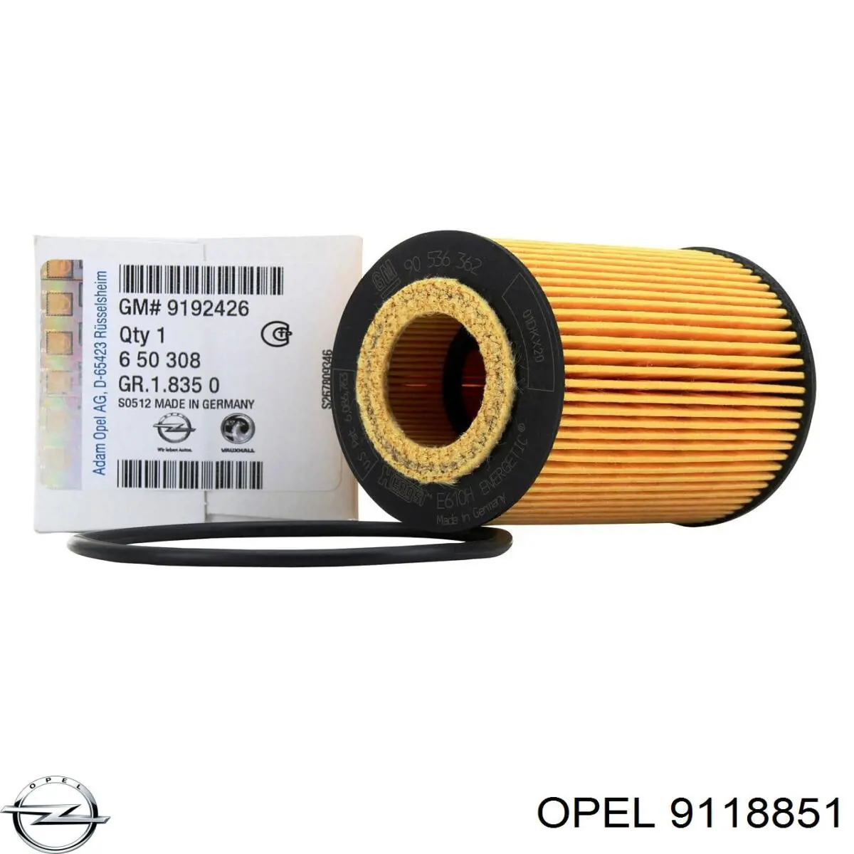 650305 Opel caja, filtro de aceite
