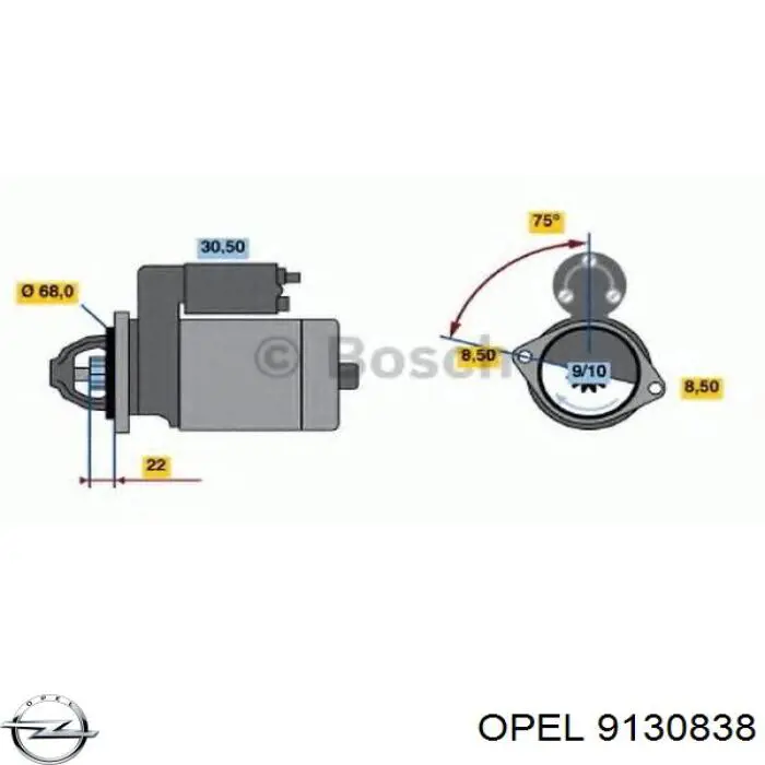 Comprar 9130838 Opel Motores de arranque