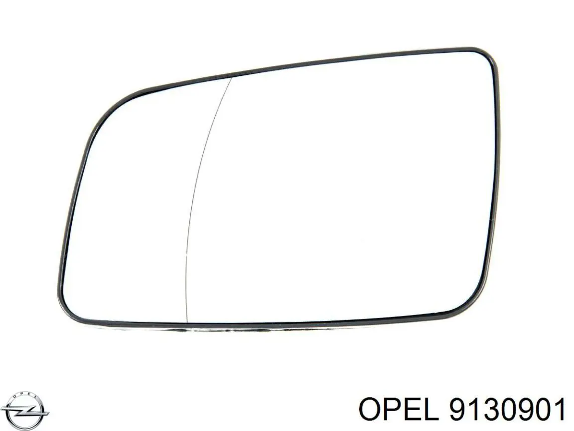 09130904 Opel cristal de espejo retrovisor exterior izquierdo