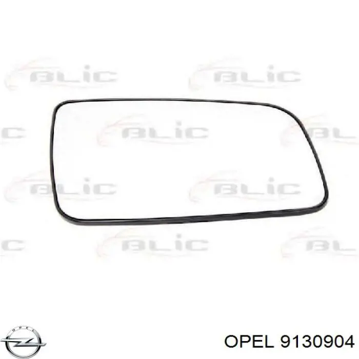 9130904 Opel cristal de espejo retrovisor exterior izquierdo