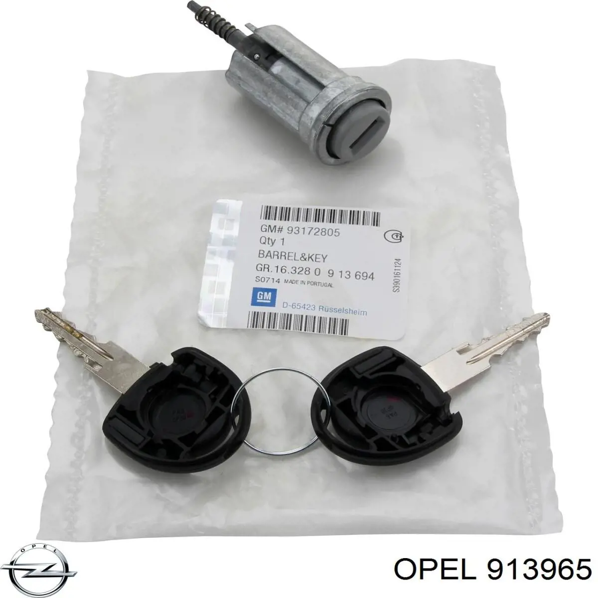 913965 Opel bombín de cerradura de encendido