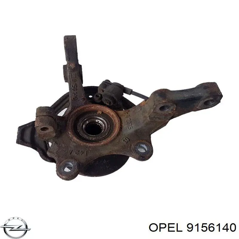 9156140 Opel muñón del eje, suspensión de rueda, delantero izquierdo