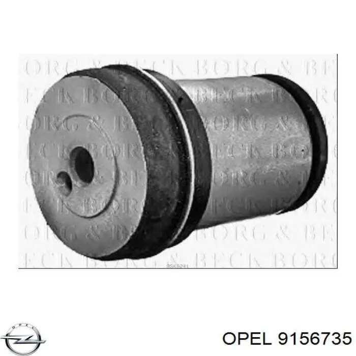 9156735 Opel suspensión, cuerpo del eje trasero