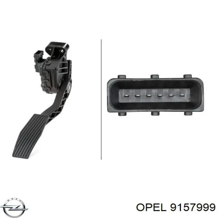 Potenciómetro pedal acelerador Opel 9157999 precio, desde 97,22 EUR