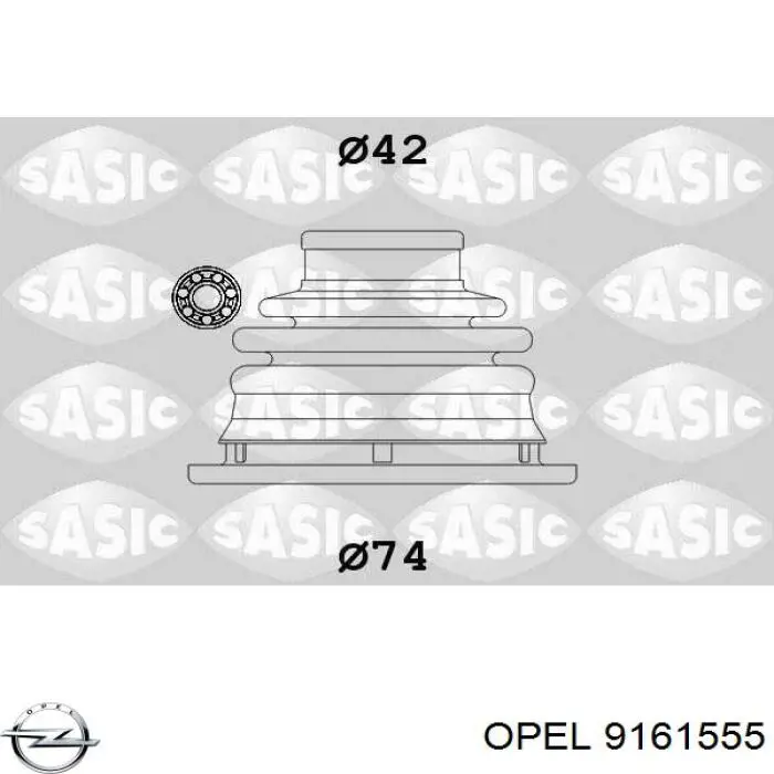 9161555 Opel fuelle, árbol de transmisión delantero interior izquierdo