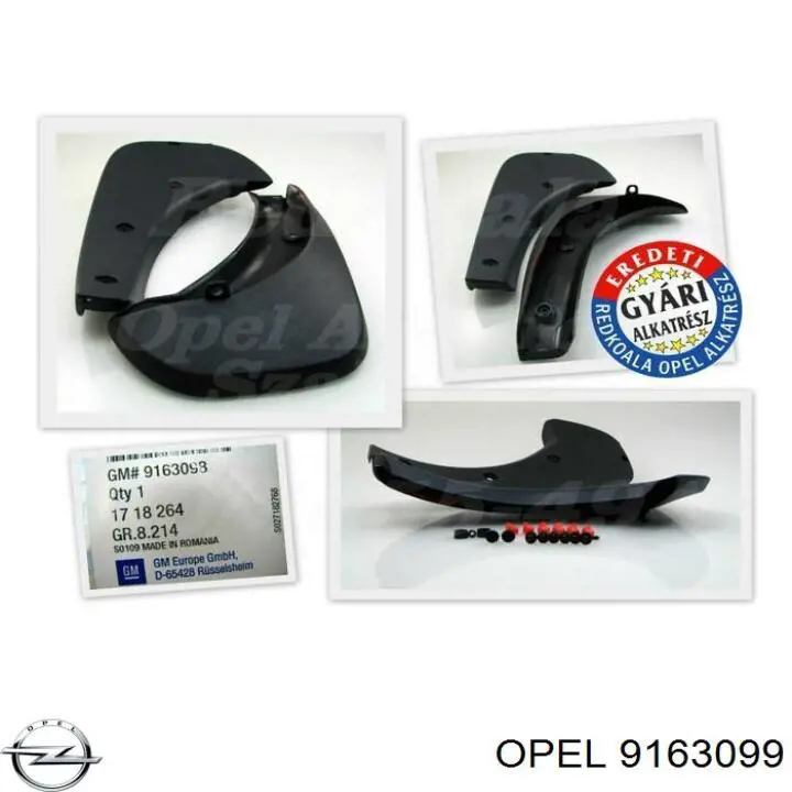 9163099 Opel juego de faldillas guardabarro traseros