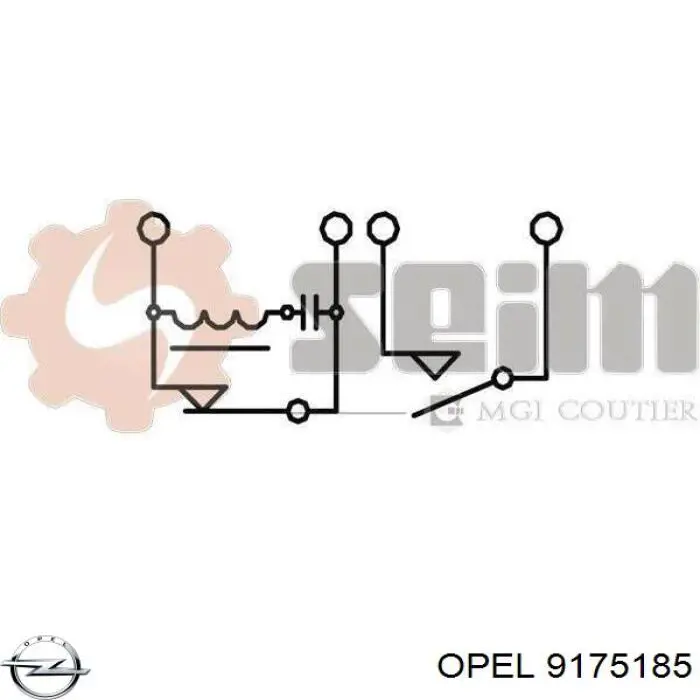 9175185 Opel interruptor luz de freno