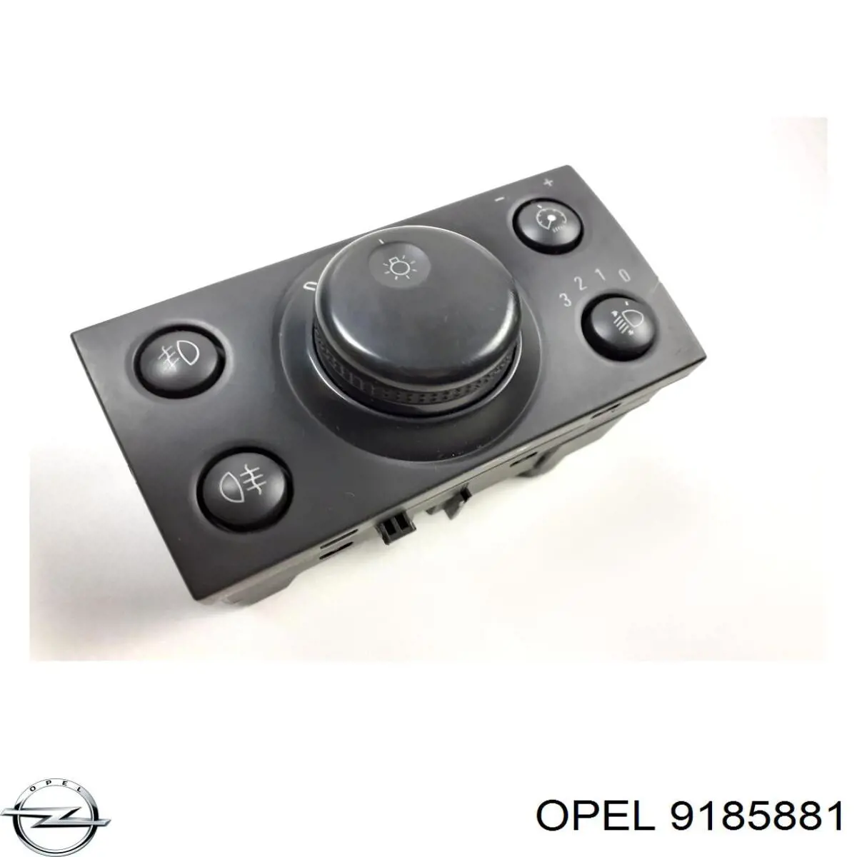 Interruptor de luces en el tablero 9185881 Opel