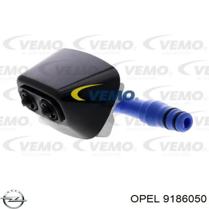 9186050 Opel tobera de agua regadora, lavado de faros, delantera derecha