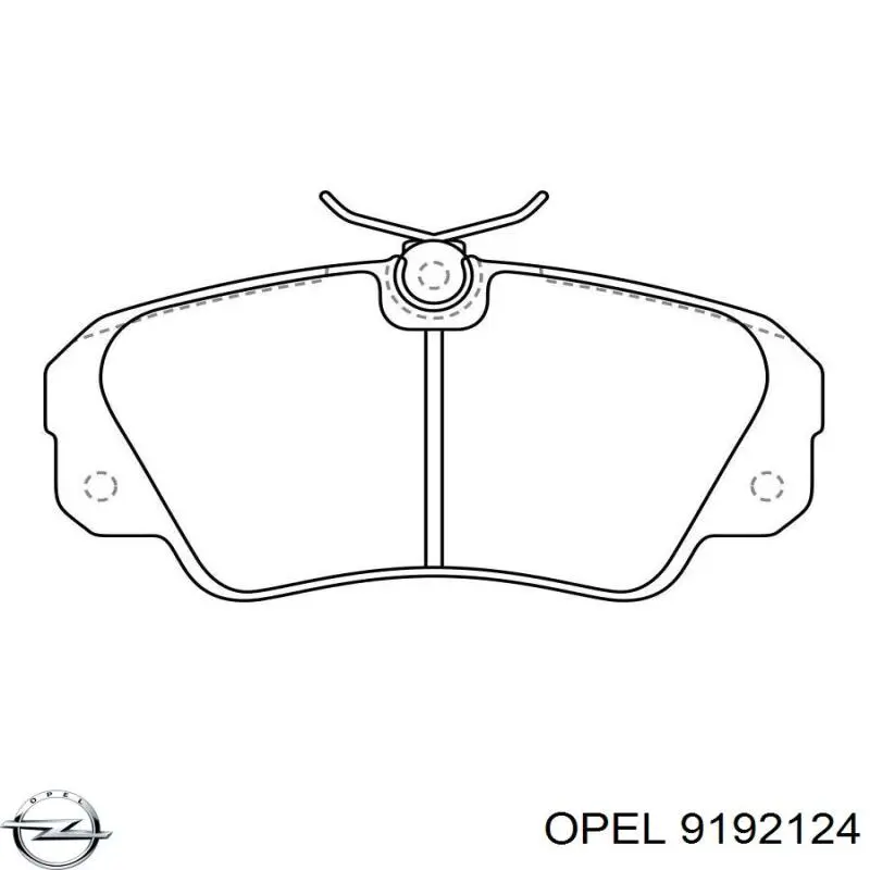 9192124 Opel pastillas de freno delanteras