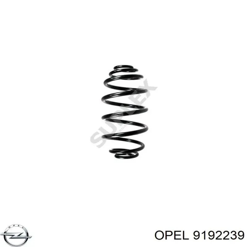 9192239 Opel muelle de suspensión eje trasero