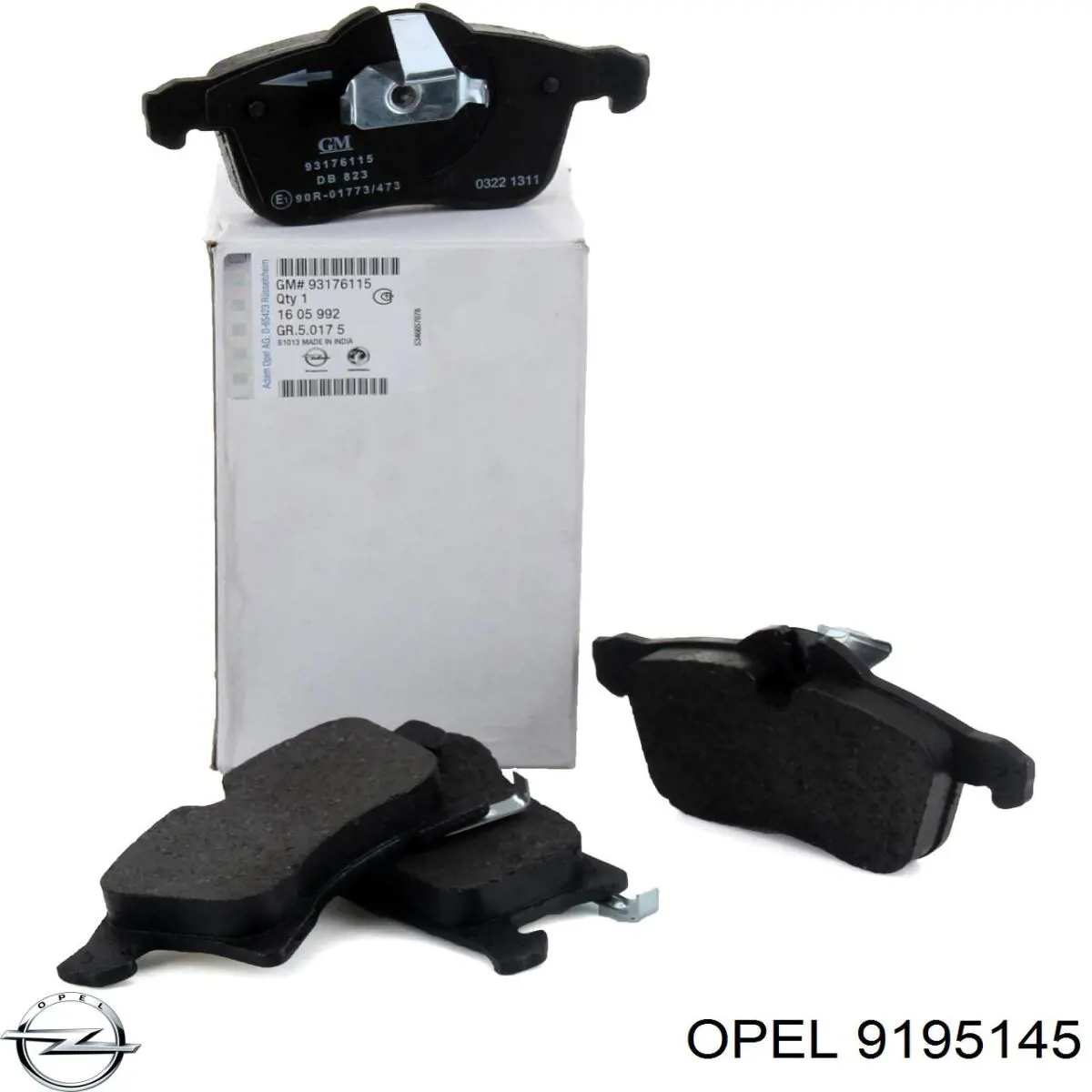 Pastillas de freno 9195145 Opel