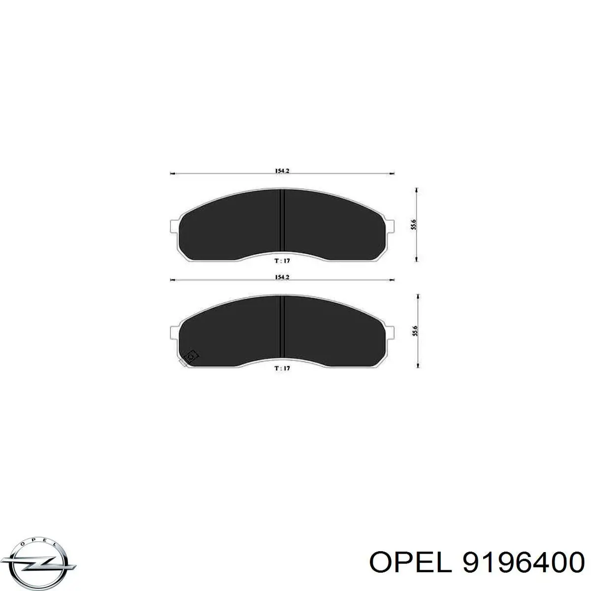 9196400 Opel sensor de la presión del líquido de freno