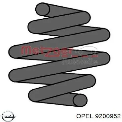 9200952 Opel muelle de suspensión eje delantero