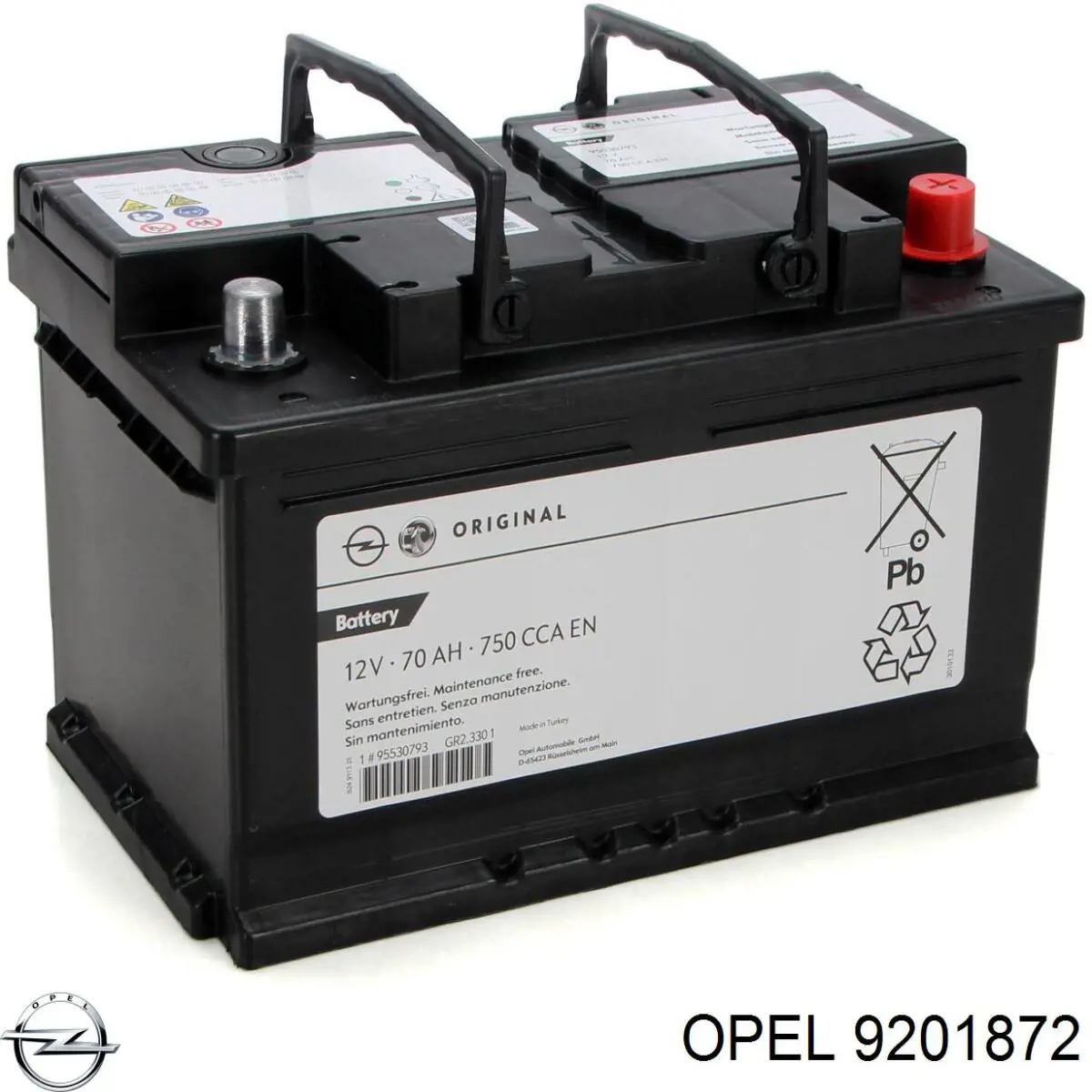 Batería de Arranque Opel (9201872)