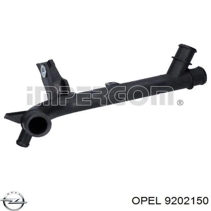 9202150 Opel brida del sistema de refrigeración (triple)