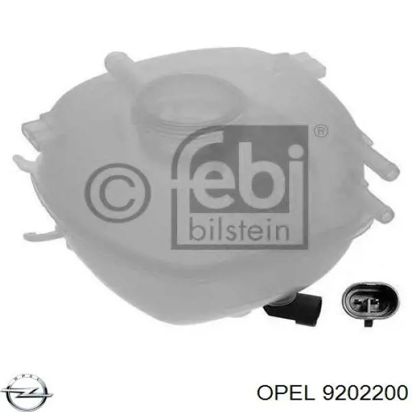 Vaso de expansión 9202200 Opel