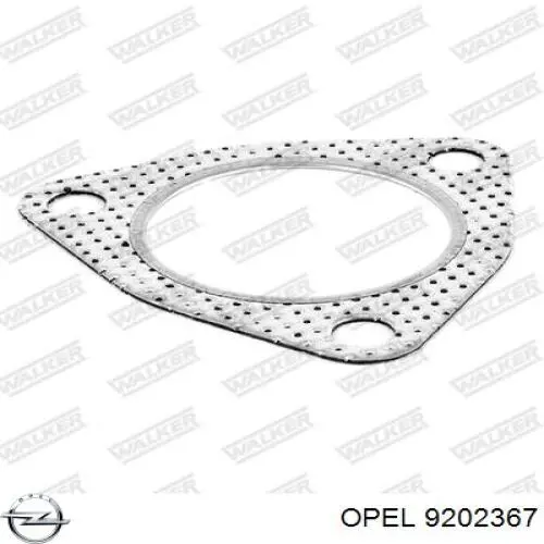 9202367 Opel junta, tubo de escape silenciador