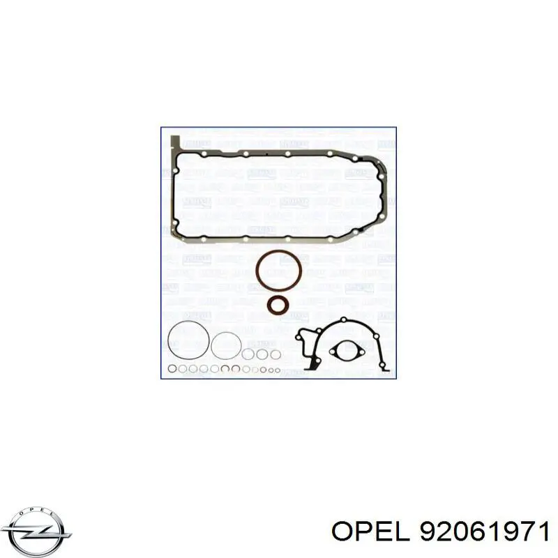 1606126 Opel juego completo de juntas, motor, inferior